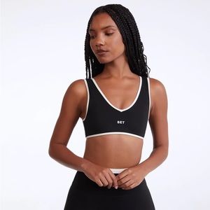 CONTRAST SPORTBODY DIP BRA
